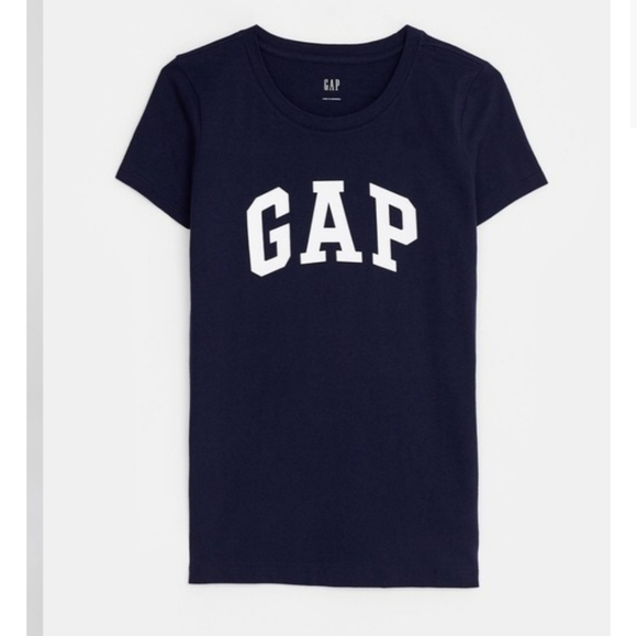 NWT! GAP, Women's Graphic Short Sleeve T-Shirt, Uniform Navy, Size Large - Picture 1 of 8